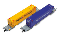 Arnold HN9760 - TT - 2-tlg. Set Containertragwagen P & O Ferrymasters, Ep. VI